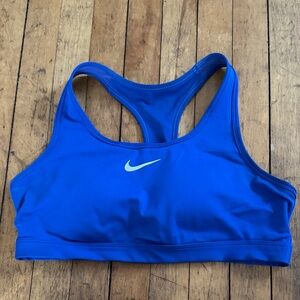 Nike Dri-Fit Women's Blue Polyester Moisture Wicking Sports Bra